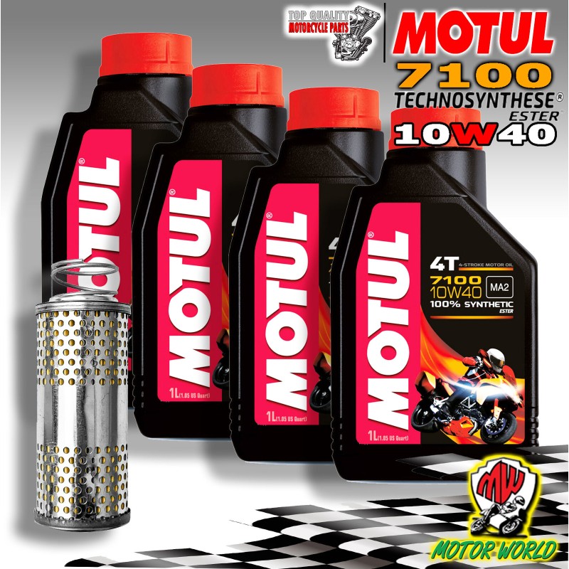 KIT TAGLIANDO 4L OLIO MOTUL 7100 10W40 MOTO GUZZI Nevada / Nevada Club 350 1991