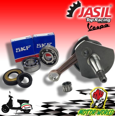 ALBERO MOTORE ANTICIPATO JASIL + CUSCINETTI SKF + PARAOLI VESPA 50 PK S