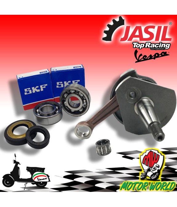 ALBERO MOTORE ANTICIPATO JASIL + CUSCINETTI SKF + PARAOLI VESPA 50 PK S