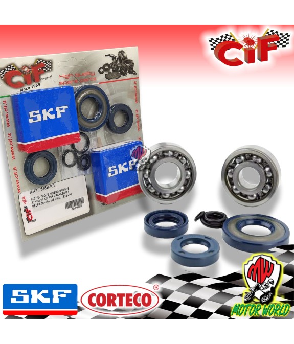 5169-KT KIT REVISIONE CUSCINETTI PARAOLI ALBERO MOTORE PIAGGIO VESPA PK 125