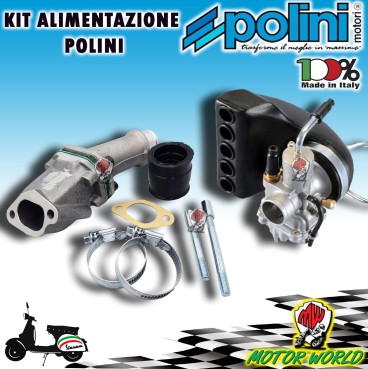 KIT ALIMENTAZIONE CARBURATORE POLINI CP ø24 + COLLETTORE LAMELLARE VESPA