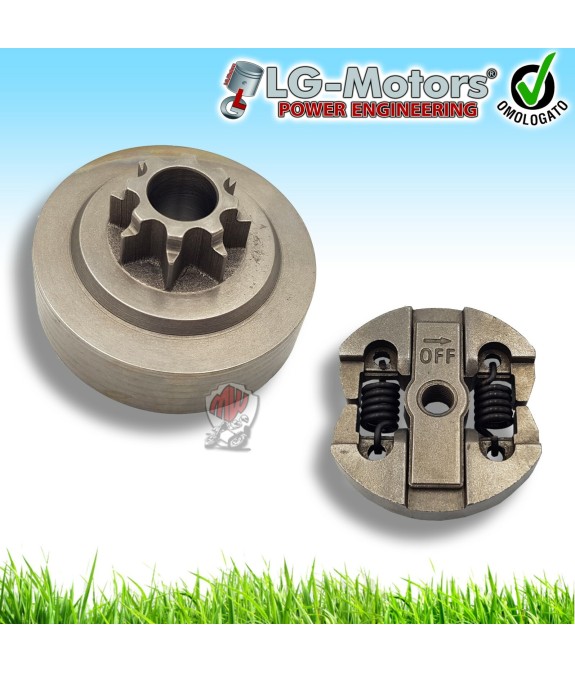KIT CAMPANA + FRIZIONE 1/4' UN QUARTO MOTOSEGA 25 CC 2500 POTATURA CINESE