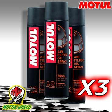 3X MOTUL A2 OLIO SPRAY LUBRIFICAZIONE FILTRO ARIA per MOTO CROSS MOTOCROSS