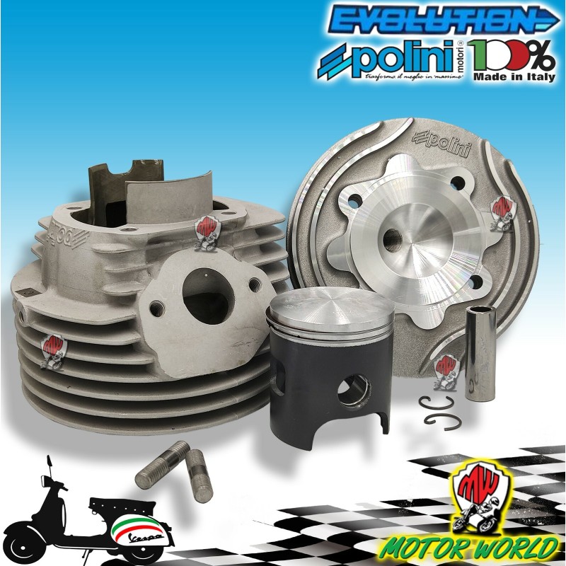 KIT CILINDRO POLINI EVOLUTION ALLUMINIO Ø 57 mm. PIAGGIO VESPA 125 PRIMAVERA