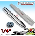 KIT BARRA CATENA INGRANAGGIO POTATORE TELESCOPICO DECESPUGLIATORE CARVING 1/4''
