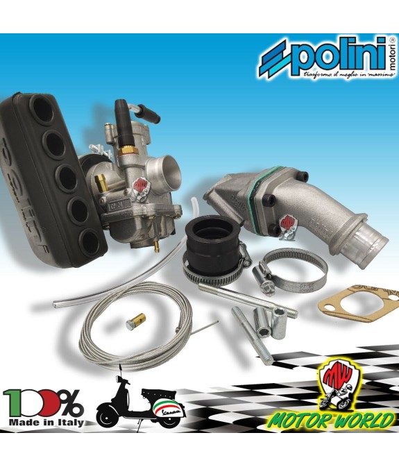 CARBURATORE POLINI CP D.24 VESPA 50 SPECIAL PRIMAVERA CON FILTRO E COLLETTORE