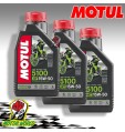 KIT 3X LITRO OLIO MOTUL 5100 4T 15W50 TECHNOSYNTHESE 100% SINTETICO PER MOTORI