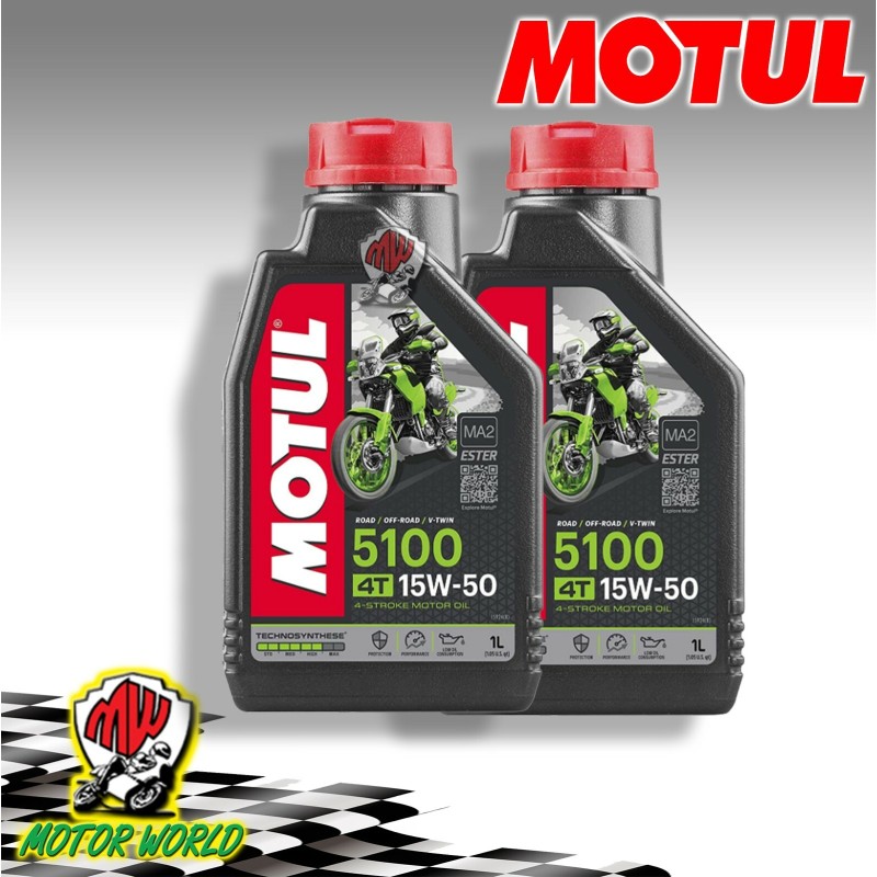 KIT TAGLIANDO 2 LITRI OLIO MOTORE MOTUL 5100 15 W 50 MOTUL