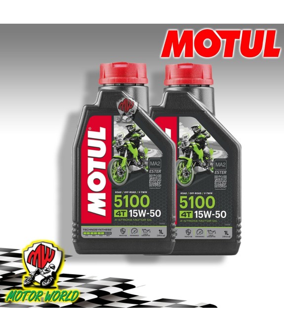 KIT TAGLIANDO 2 LITRI OLIO MOTORE MOTUL 5100 15 W 50 MOTUL