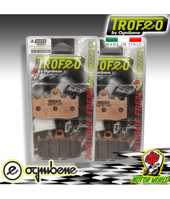 2CP PASTIGLIE FRENO ANTER TROFEO SINTER BMW R 1100 S BOXER CUP REPLIKA 2003 2004