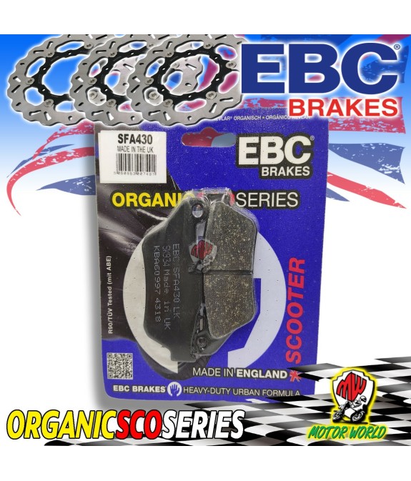 PASTICCHE FRENO ANTERIORI EBC SFA430 YAMAHA 250 YPR X MAX ABS 2008 2009