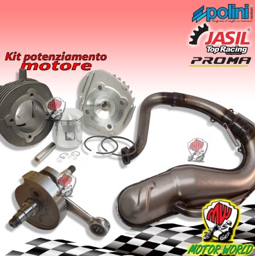 KIT POTENZIAMENTO MOTORE GRUPPO POLINI 102 Ø55 ALBERO MARMITTA VESPA 50 L R N