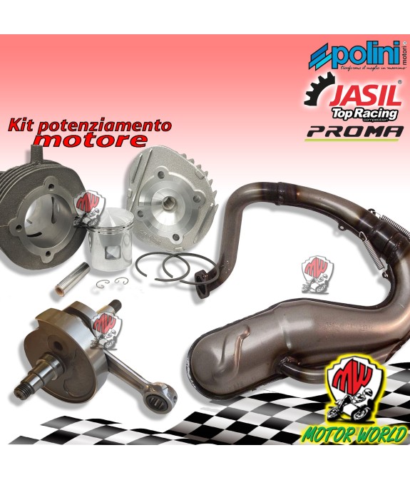KIT POTENZIAMENTO MOTORE GRUPPO POLINI 102 Ø55 ALBERO MARMITTA VESPA 50 L R N