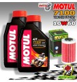 KIT TAGLIANDO MOTUL 7100 10W60 2 LITRI + FILTRO Polaris ATV  450 Outlaw S 2009