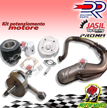 KIT MOTORE 102cc CILINDRO DR D. 55 ALBERO JASIL MARMITTA PROMA VESPA PK 50 S
