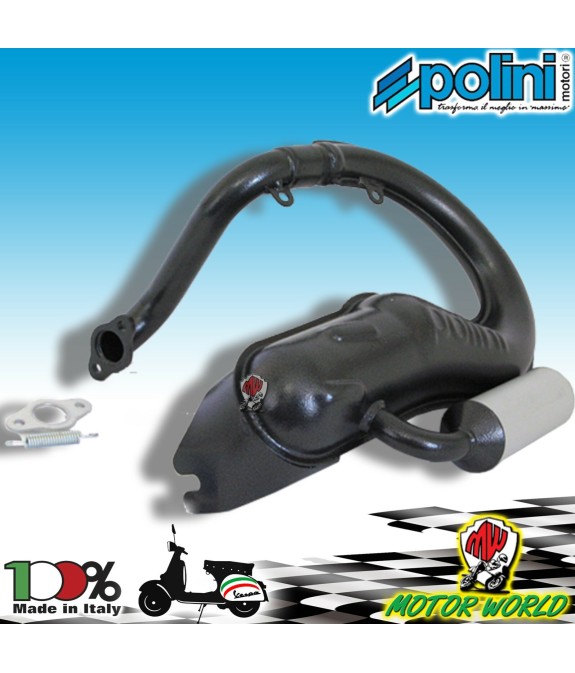 MARMITTA POLINI X MOTORI 125 130 CC VESPA 125 PRIMAVERA / 125 ET3 200.2025/S