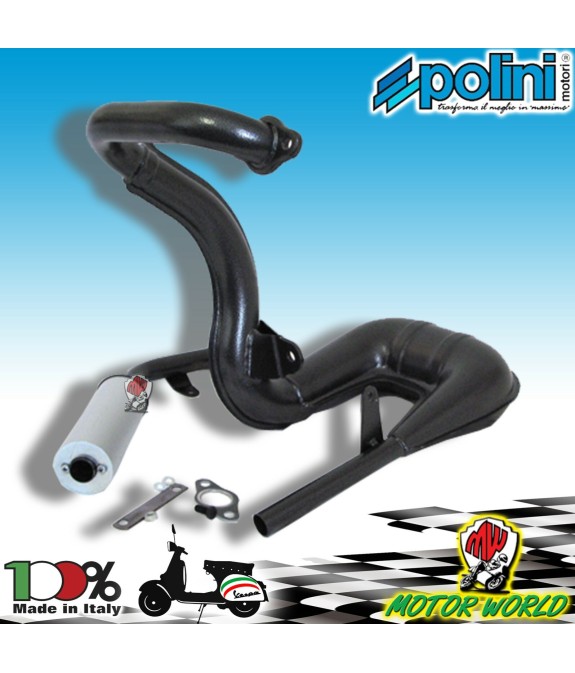 200.2055 MARMITTA ORIGINALE POLINI VESPA 50 PK - X L -HP ESPANSIONE