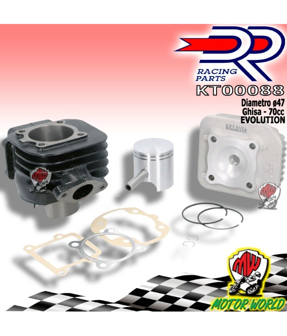 CILINDRO DR EVOLUTION 70CC GHISA ARIA D.47 SPIN.10 MINARELLI VERTICALE