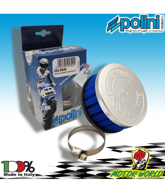 POLINI 203.0036 FILTRO ARIA AIR BOX PER CARBURATORI PHBG-PHBD CORTO