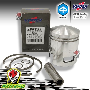 KIT PISTONE VERTEX ø58.80 COMPLETO RETTIFICA VESPA PX PE 150 OVERSIZE +1.00