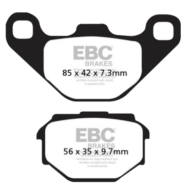 PASTIGLIE FRENO POSTERIORI EBC MALAGUTI F 10 50 1992 1993