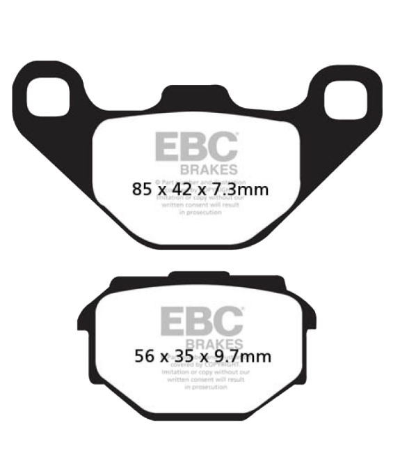 PASTIGLIE FRENO POSTERIORI EBC MALAGUTI F 10 50 1992 1993