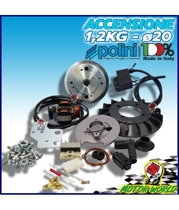 POLINI ACCENSIONE ANALOGICA VESPA 50 PK XL HP V RUSH CONO D.20 VOLANO KG 1,2