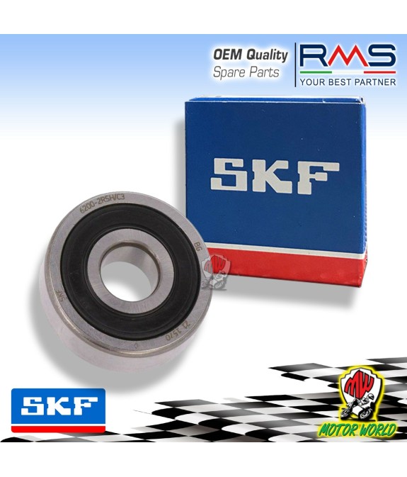CUSCINETTO ALBERINO CAMBIO SKF 6200 2RSH C3 - PIAGGIO VESPA 50 SPECIAL / L N R