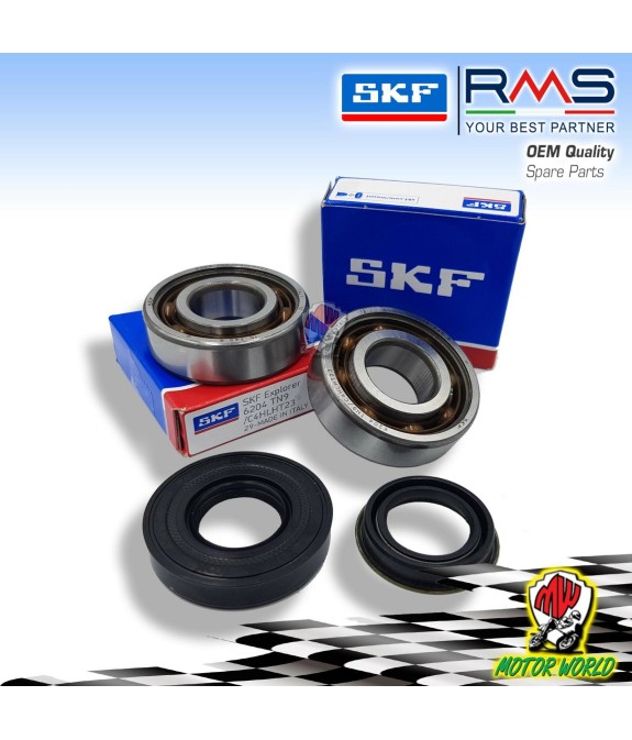 KIT CUSCINETTI DI BANCO SKF C4 Gabbia Teflon e PARAOLI Scooter MINARELLI 50 2T