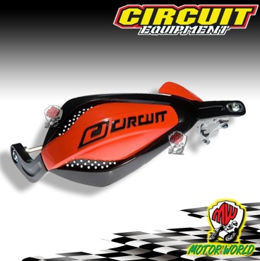 PARA COLPI MANI COMPLETI ATTACCHI MOTO CROSS ENDURO P4 CIRCUIT NERO ROSSO