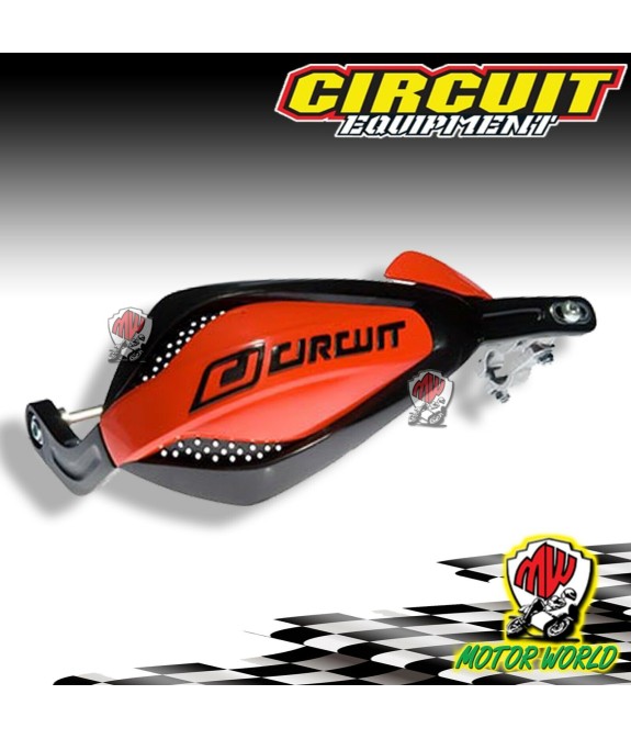 PARA COLPI MANI COMPLETI ATTACCHI MOTO CROSS ENDURO P4 CIRCUIT NERO ROSSO