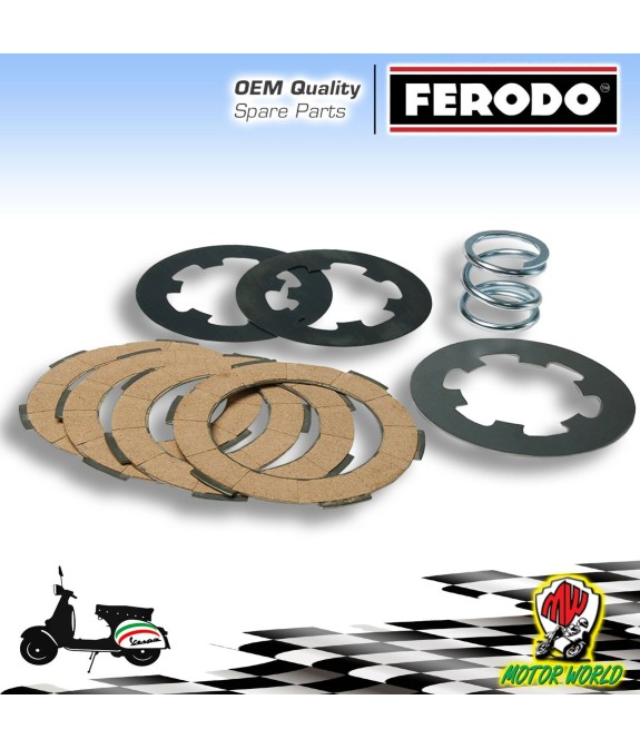 KIT DISCHI FRIZIONE RINFORZATI FERODO CON MOLLA PIAGGIO VESPA 50 2T XL