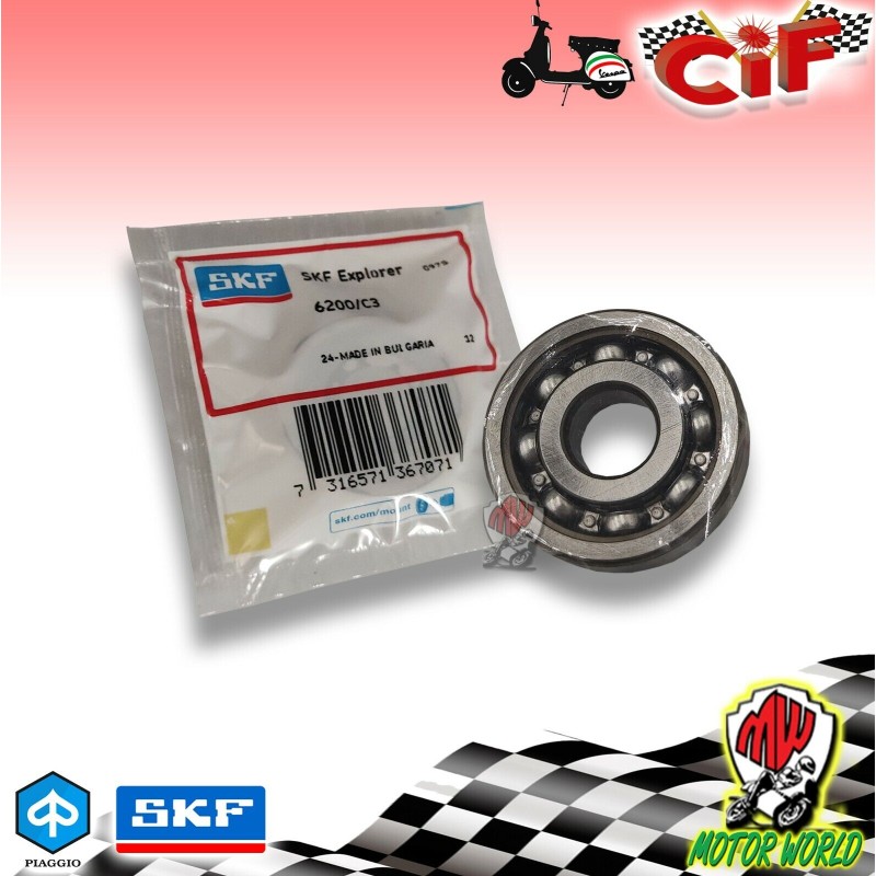 CUSCINETTO INGRANAGGIO MULTIPLO SKF 6200 / C3 - PIAGGIO VESPA 50 SPECIAL / L N R