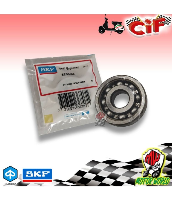 CUSCINETTO INGRANAGGIO MULTIPLO SKF 6200 / C3 - PIAGGIO VESPA 50 SPECIAL / L N R
