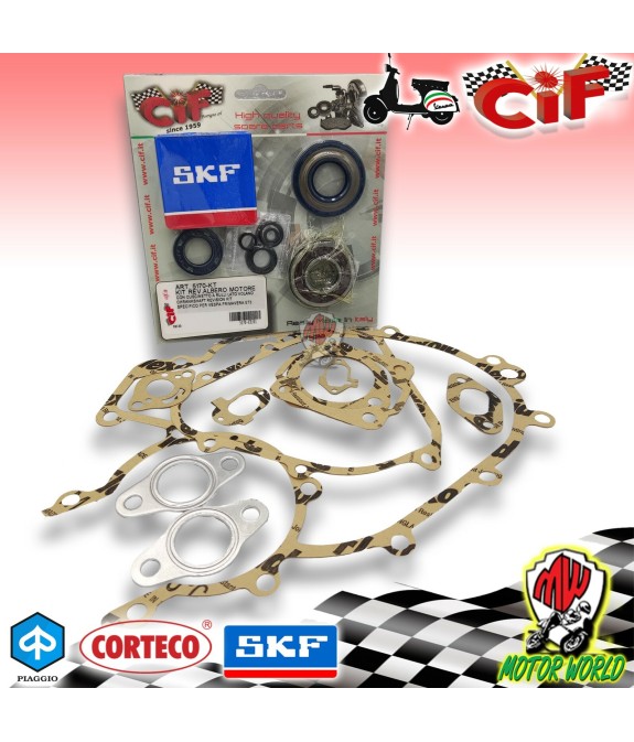 KIT GUARNIZIONI CUSCINETTI PARAOLI CORTECO ALBERO MOTORE VESPA 50 SPECIAL R L N
