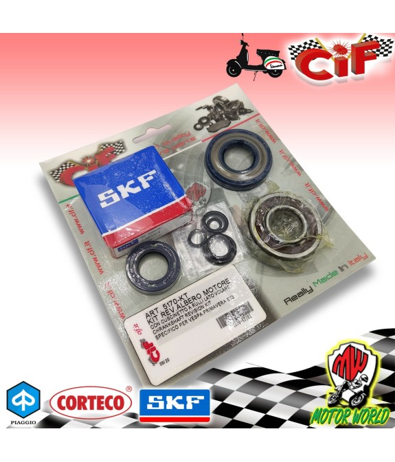 KIT REVISIONE ALBERO MOTORE SPECIFICO PER PIAGGIO VESPA PRIMAVERA 125 ET3 - 5170