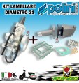 KIT CARBURATORE POLINI CP ø21 + COLLETTORE LAMELLARE 3 FORI APE FL FL2 FL3 50