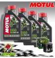 KIT TAGLIANDO OLIO MOTUL 5100 15W50 + FILTRO HIFLO Husqvarna  900 Nuda R  2013