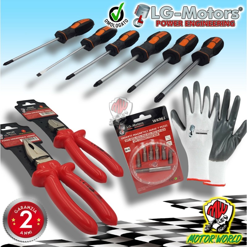 KIT PINZE GIRAVITI GUANTI INSERTI MAGNETICI PROFESSIONAL QUALITA' PREMIUM