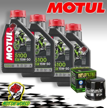 TAGLIANDO 4LT MOTUL 5100 15W50 + FILTRO Triumph 865 Bonneville Black 2007 2008