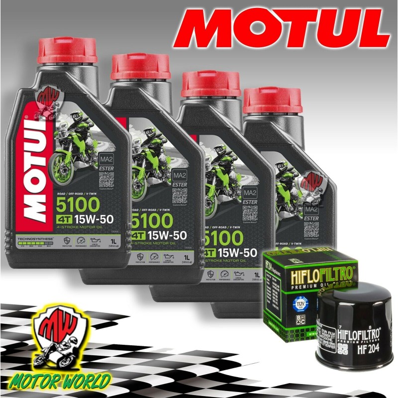 TAGLIANDO 4LT MOTUL 5100 15W50 + FILTRO Triumph 865 Bonneville Black 2007 2008