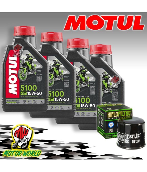 TAGLIANDO 4LT MOTUL 5100 15W50 + FILTRO Triumph 865 Bonneville Black 2007 2008