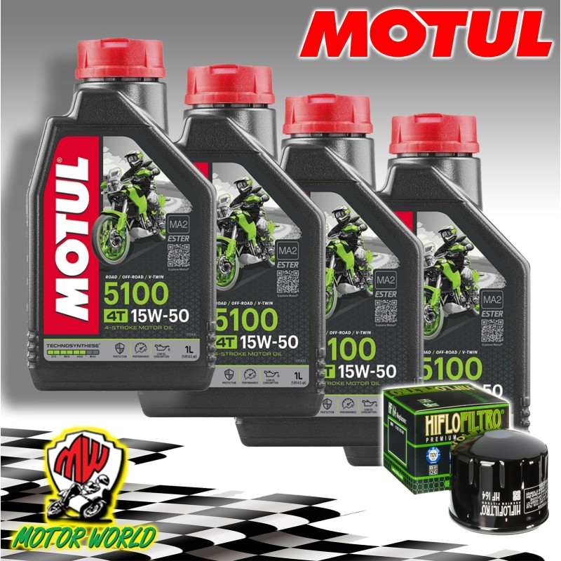 KIT TAGLIANDO OLIO MOTUL 5100 15W50 + FILTRO HIFLO BMW C 650 Sport K19 2019