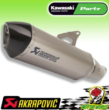 Terminale Scarico Akrapovic in Titanio Kawasaki Z 400 2019 2020 2021