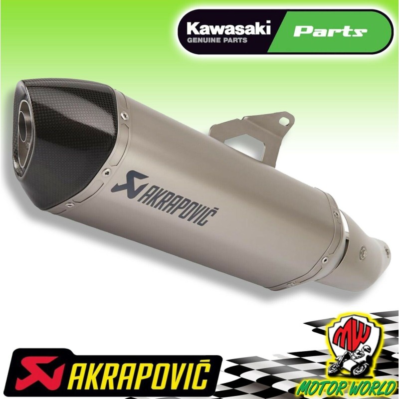 Terminale Scarico Akrapovic in Titanio Kawasaki Z 400 2019 2020 2021
