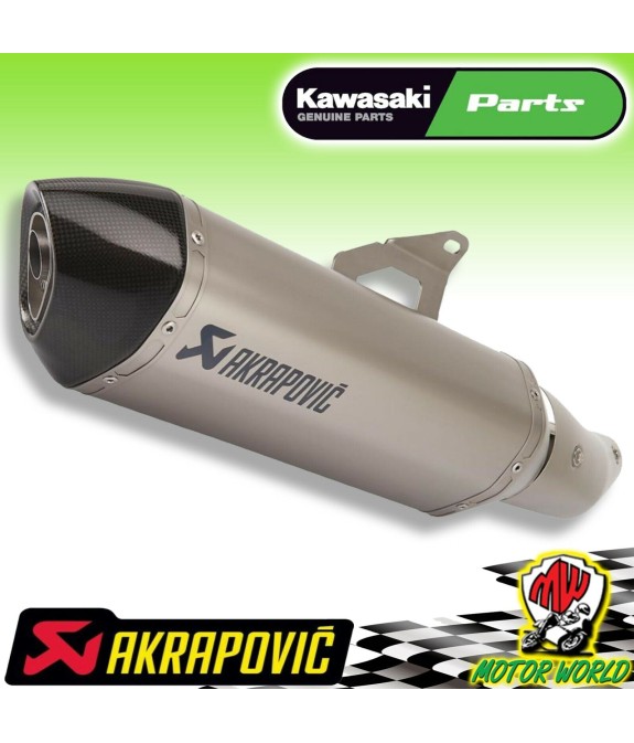 Terminale Scarico Akrapovic in Titanio Kawasaki Z 400 2019 2020 2021