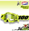 2021 100% ACCURI 2 forecast MX MOTOCROSS CROSS Occhiali Roll Off