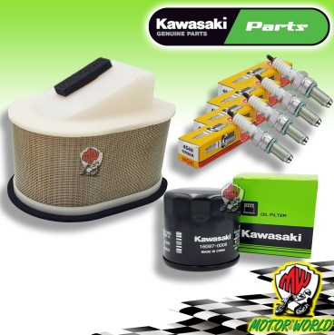 KIT TAGLIANDO FILTRO ARIA OLIO CANDELE ORIGINALE KAWASAKI Z  1000  2006