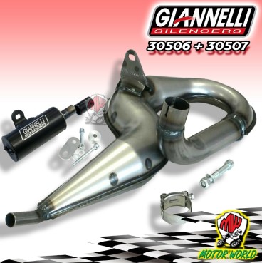 MARMITTA + SILENZIATORE GIANNELLI PIAGGIO VESPA 125 PX COD 30506 + 30507