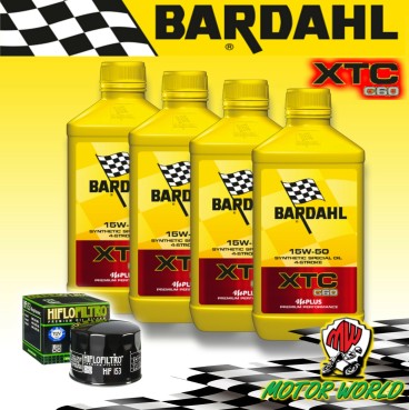 KIT TAGLIANDO 4lt BARDAHL XTC 15W50 + FILTRO OLIO Bimota 750 DB1 / S / SR 1985